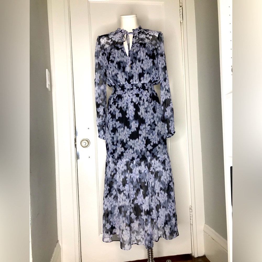 Intermix Exclusive Abstract June LS Printed Maxi Dress